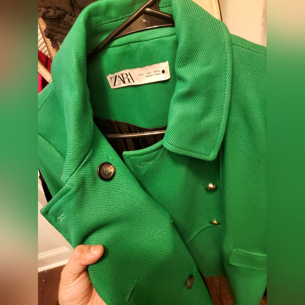 Green zara coat - Picture 7 of 7